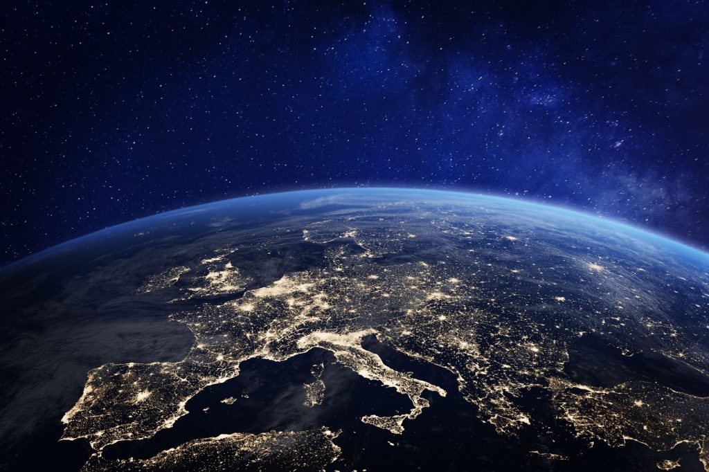 earth at night