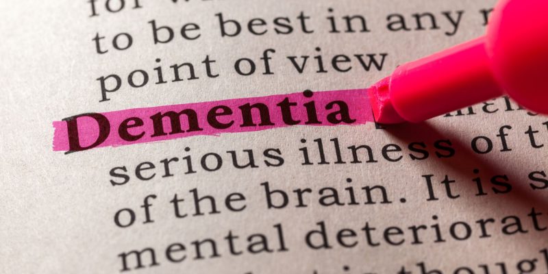 dementia definition hightlighted