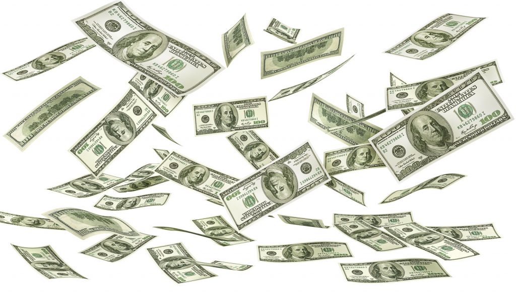raining money