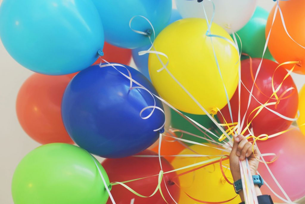 Colorful balloons bunch