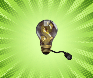 lightbulb and money