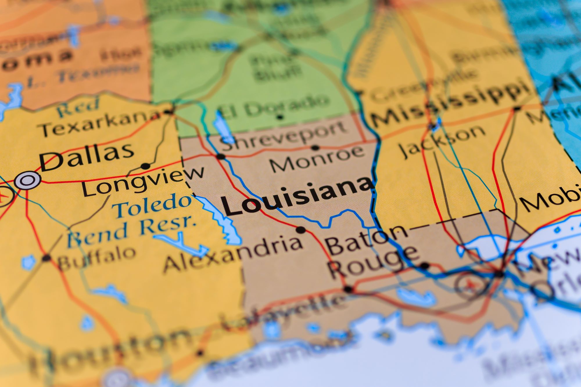 louisiana state map