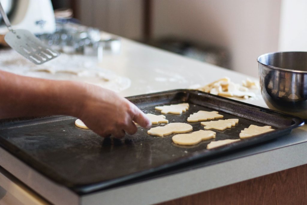 making cookes for christmas