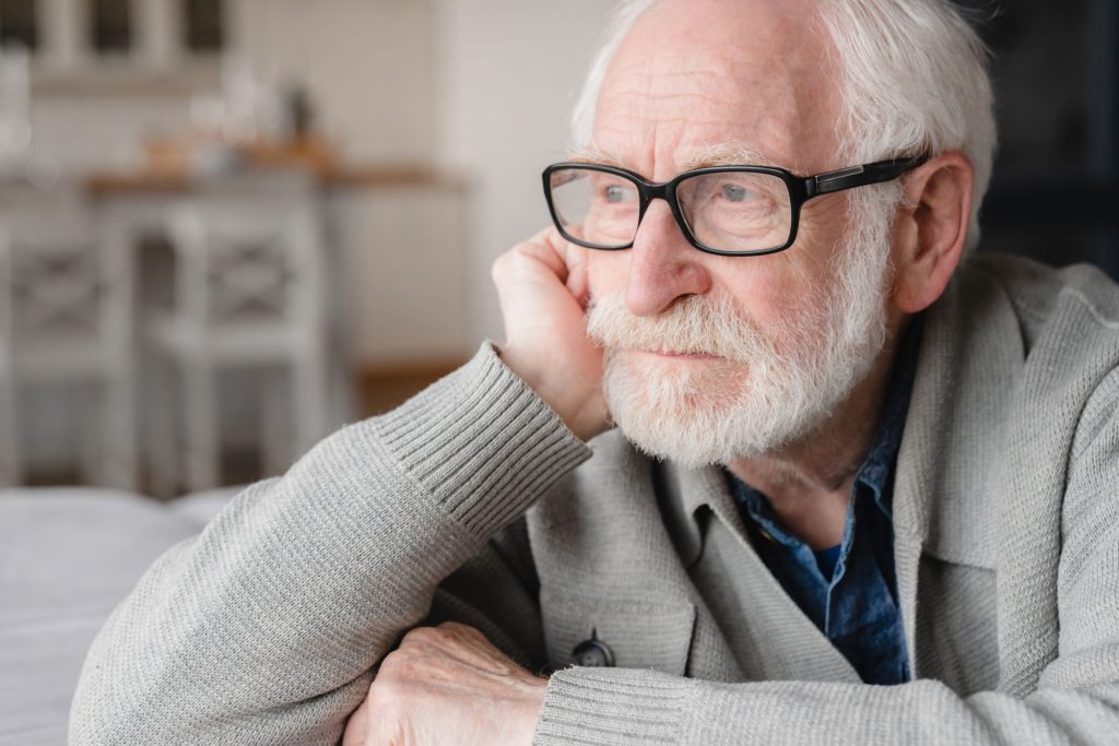 isolated depressed man