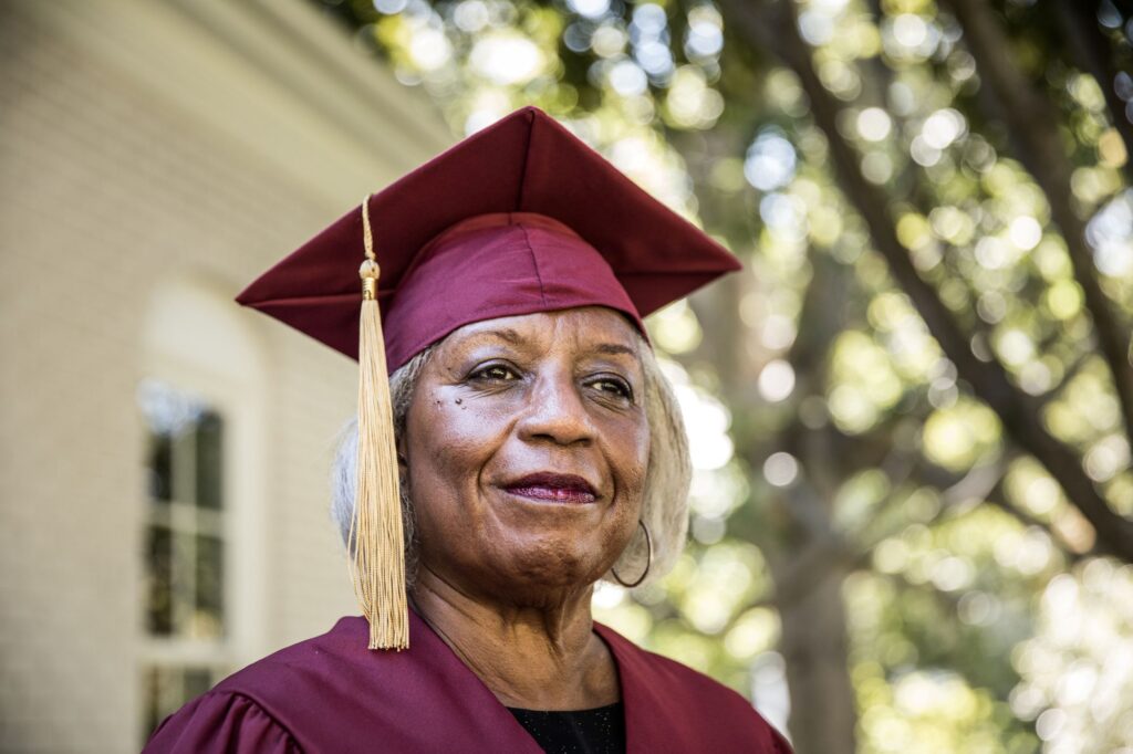 senior lady college student