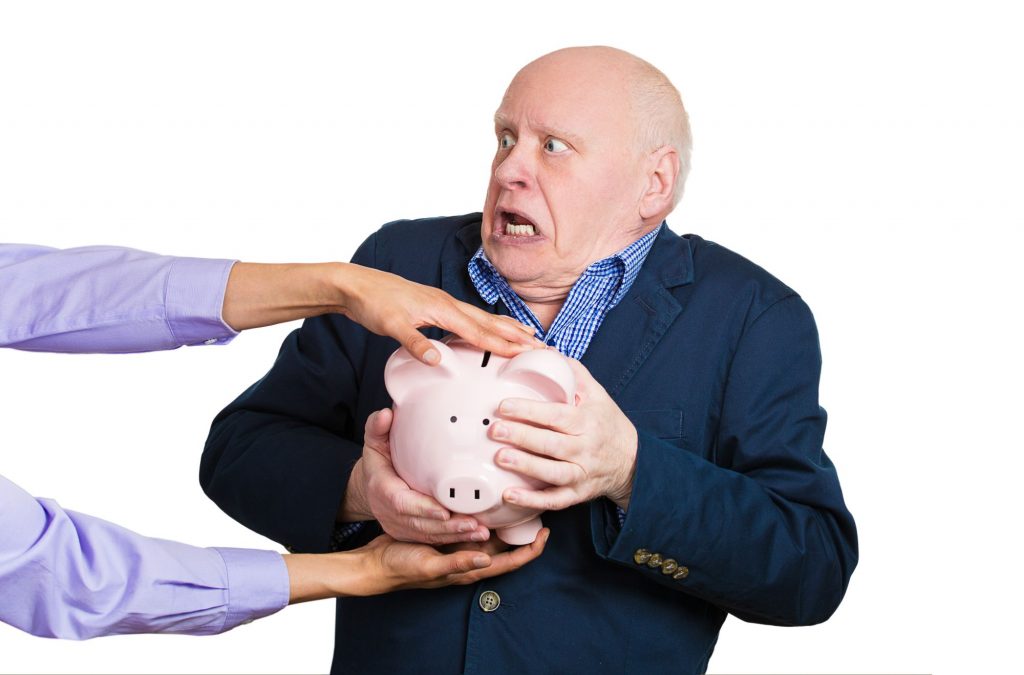 stealing piggy bank