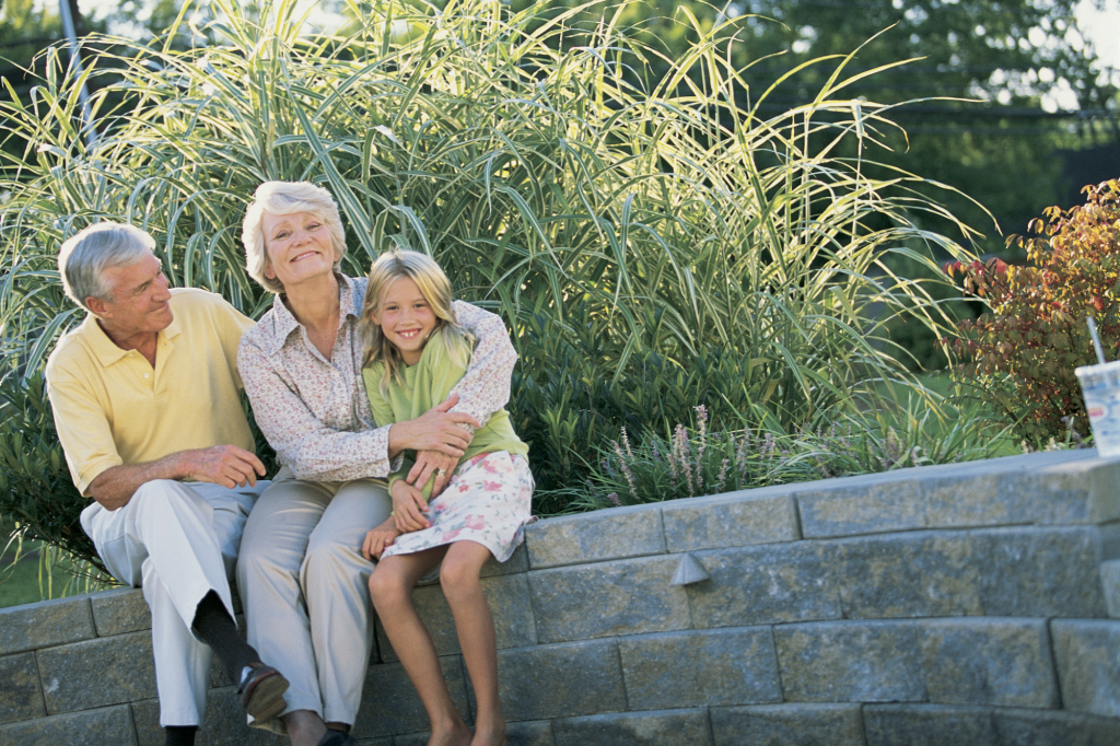 grandparents and granddaughter