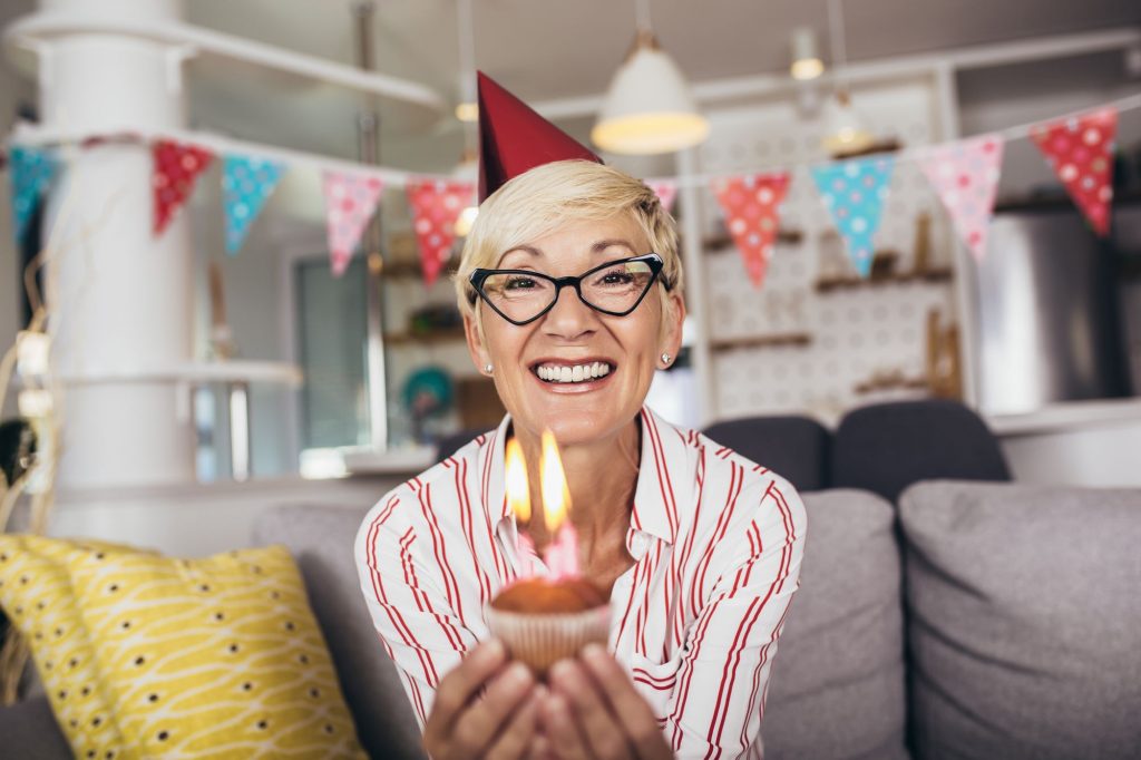 older woman birthday party