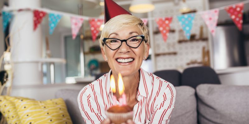 older woman birthday party