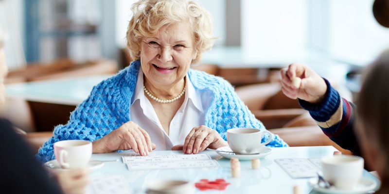 older woman smiling