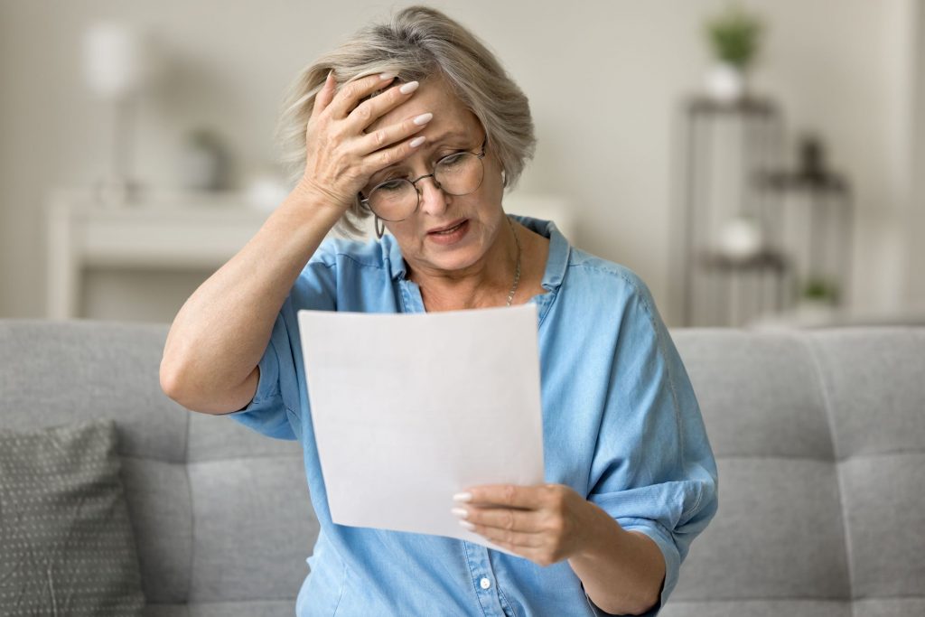 stressed staring at document