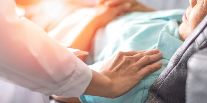 hospice patient in bed