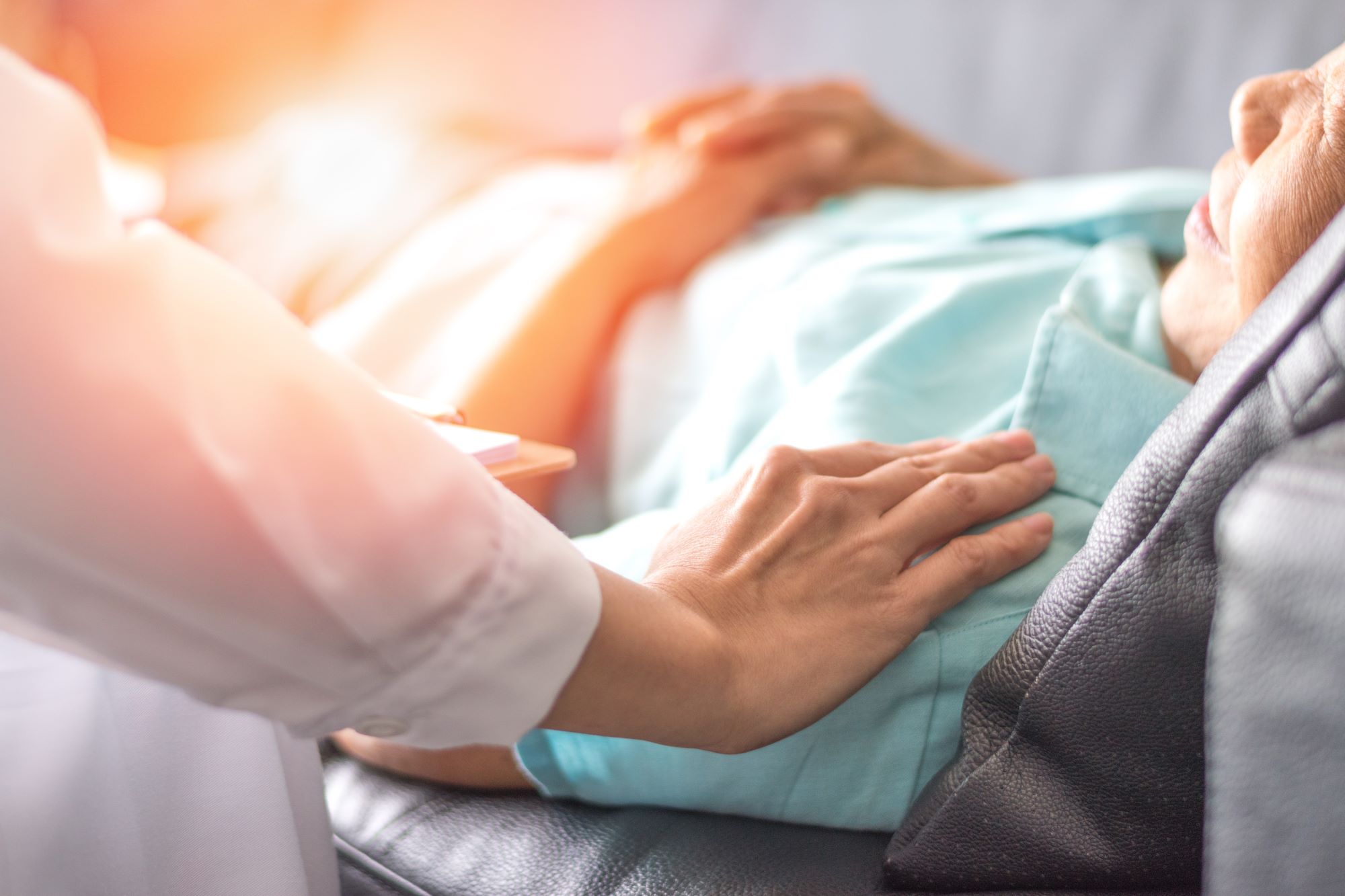 hospice patient in bed