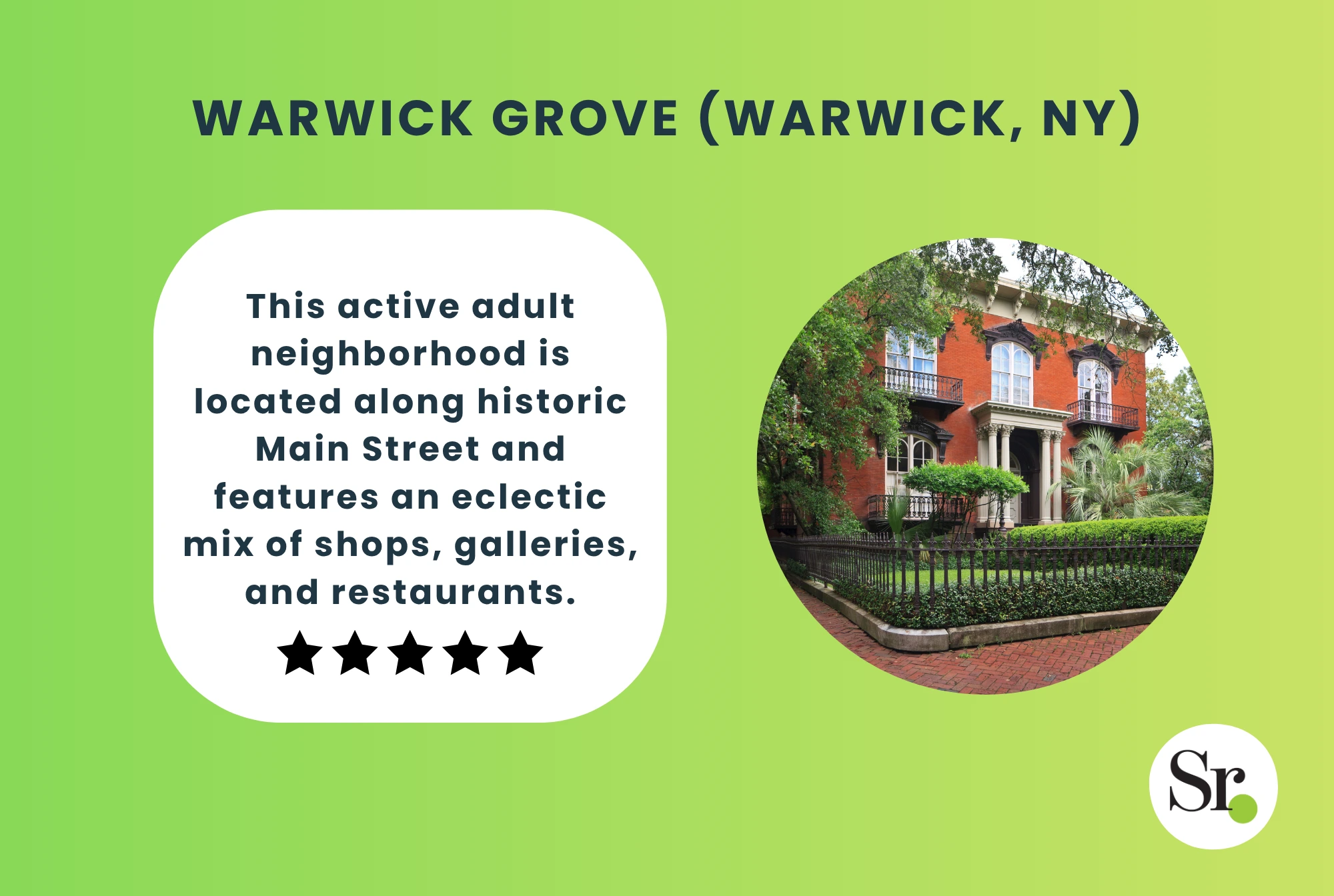 Warwick Grove (Warwick, NY) historic retirement community near new york city best retirement communities in new york state