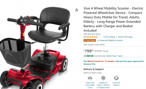 Vive 4 Wheel Mobility Scooter screenshot