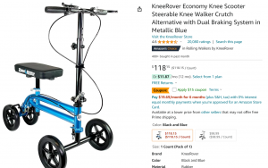 KneeRover Economy Knee Scooter, $118.15 screenshot