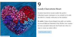 candy charcuterie heart