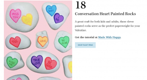 conversation heart rocks - valentine's day