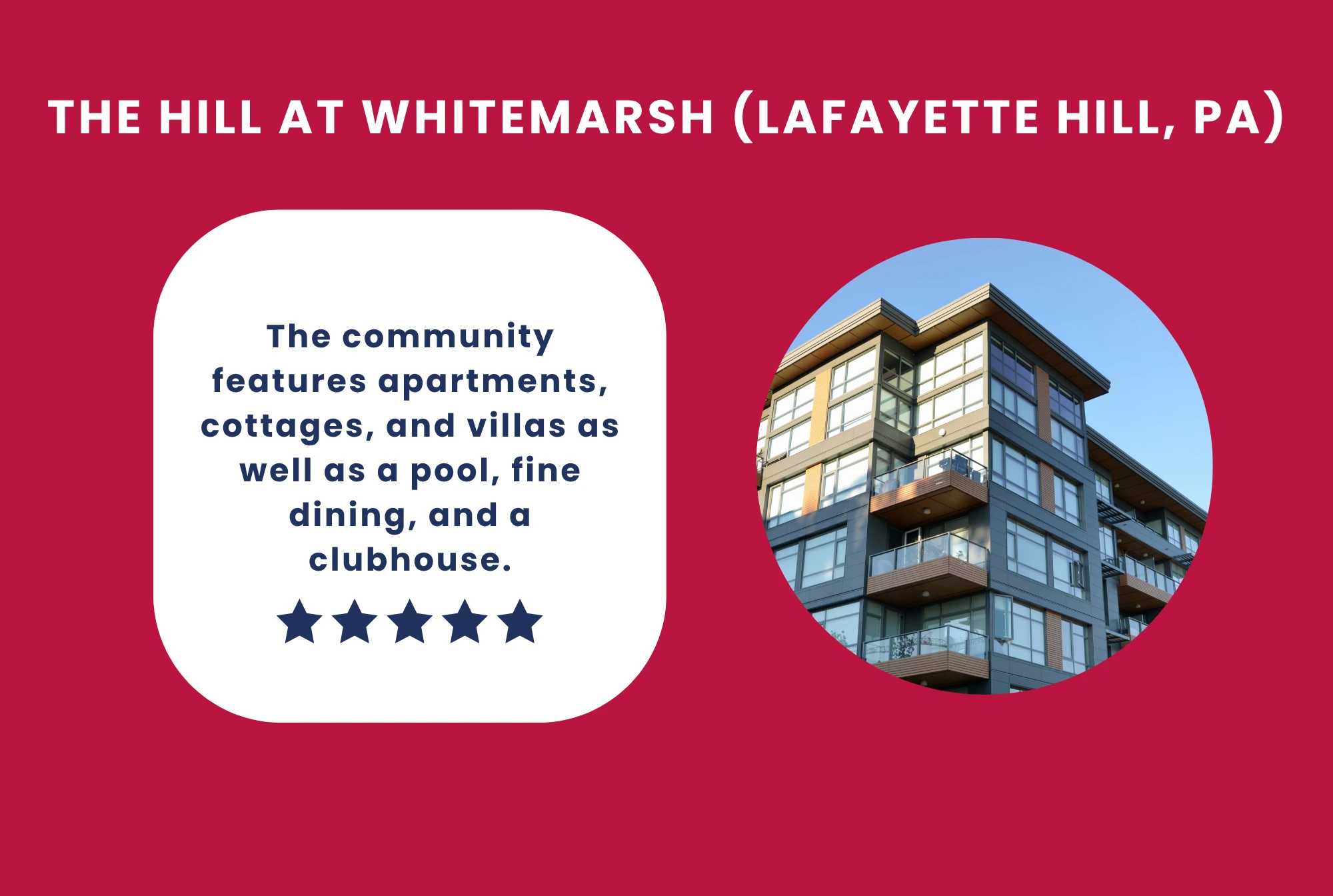 The Hill at Whitemarsh (Lafayette Hill, PA) retirement communities philadelphia pennsylvania