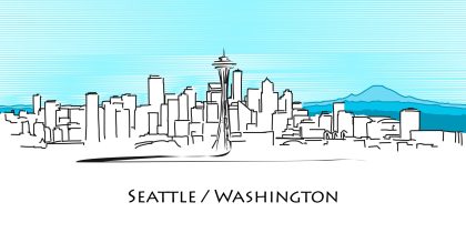 seattle skyline illustration