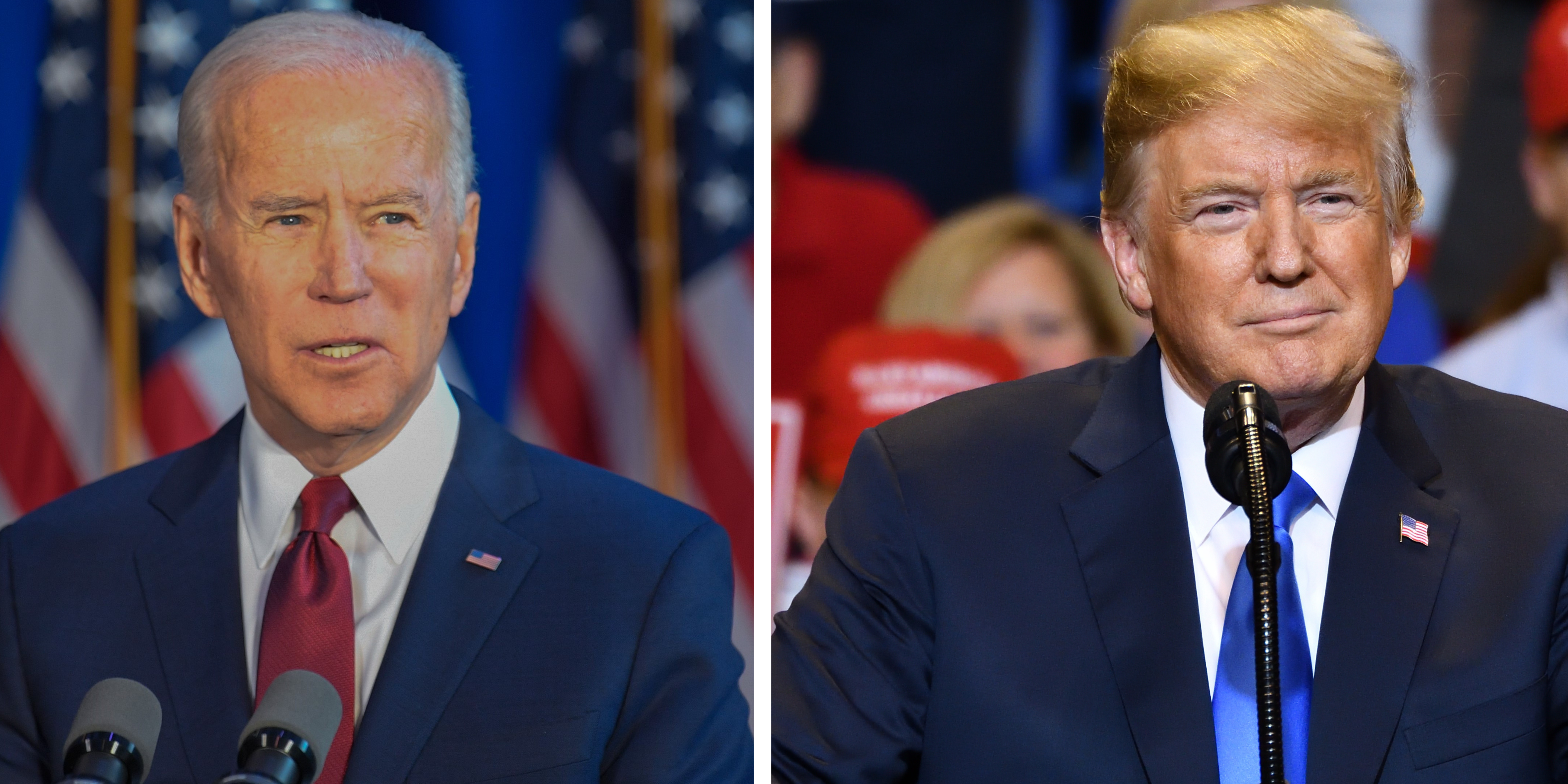 biden-trump rematch split screen photo