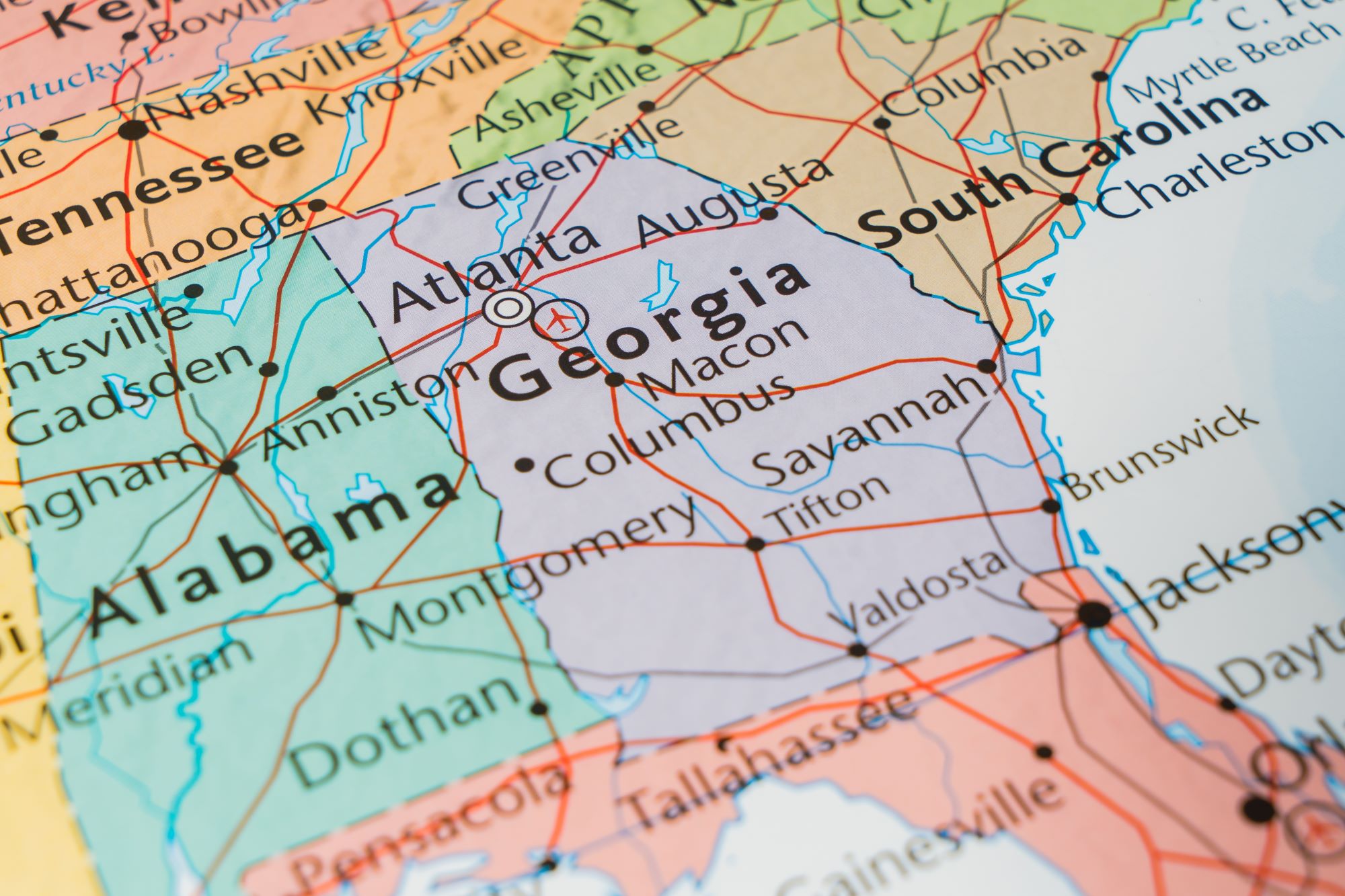 state of georgia map