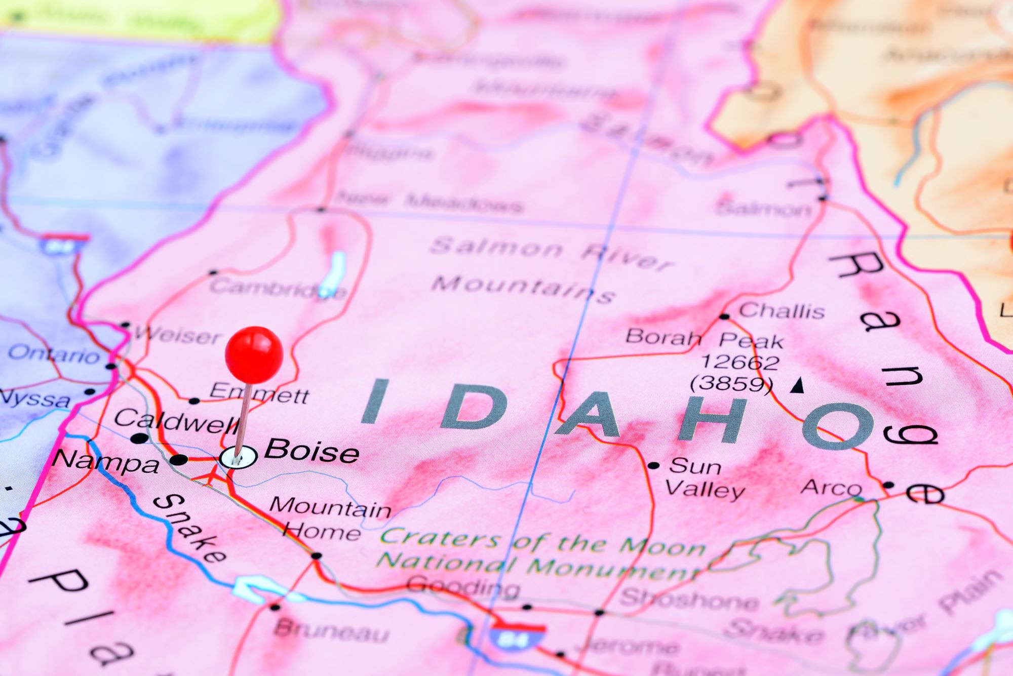 idaho state map