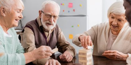 adult day care seniors playing a game