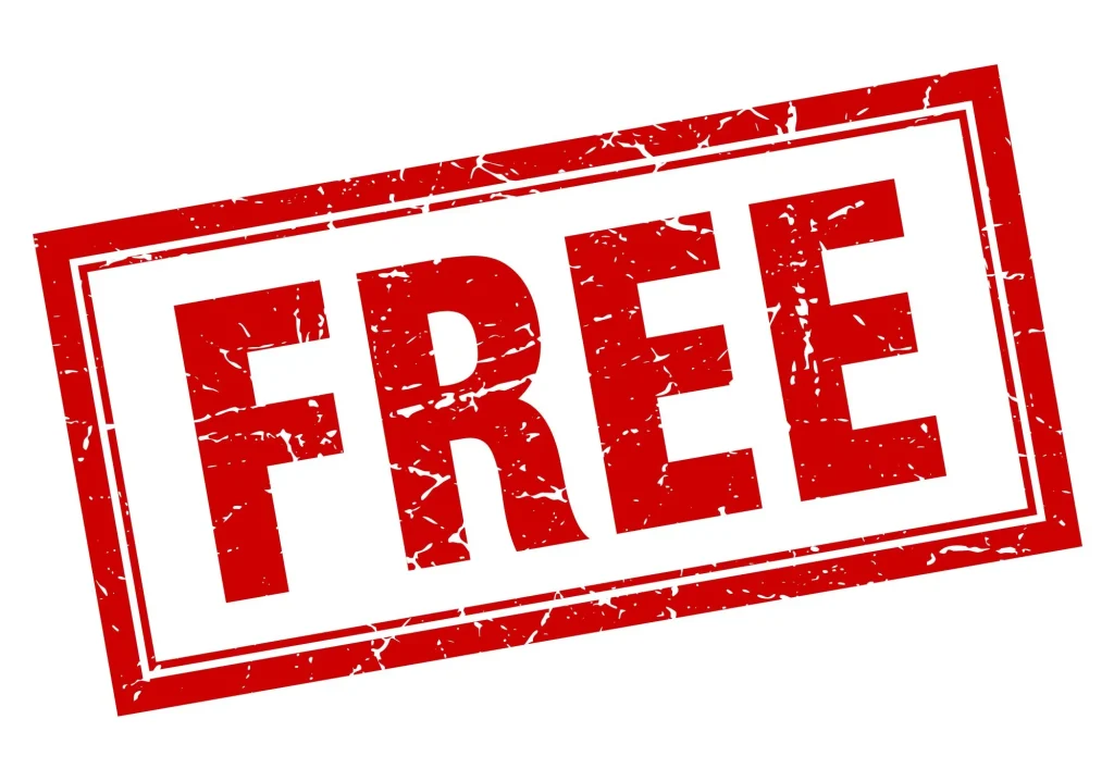 free red square grunge stamp on white. free stamp. free. free sign.