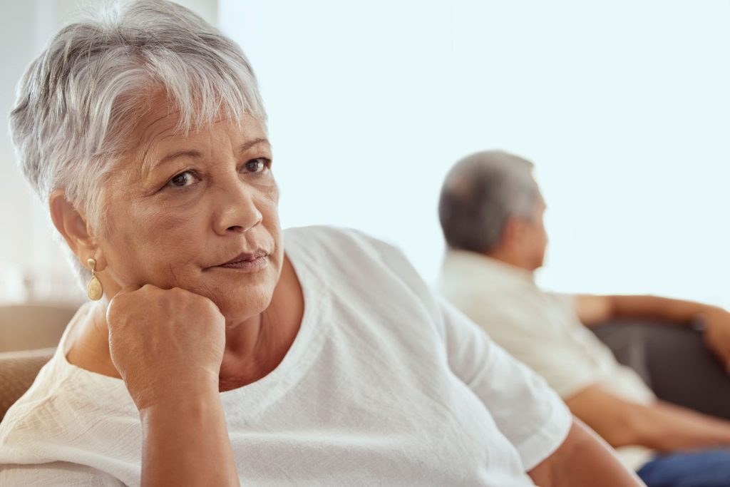 senior woman feeling angry or annoyed