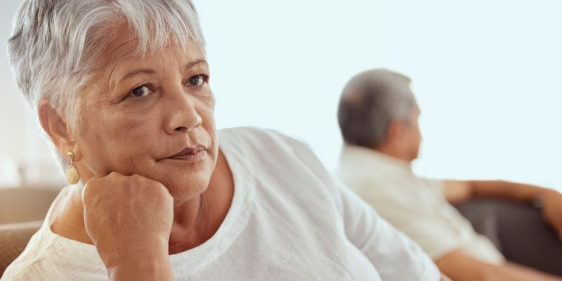 senior woman feeling angry or annoyed