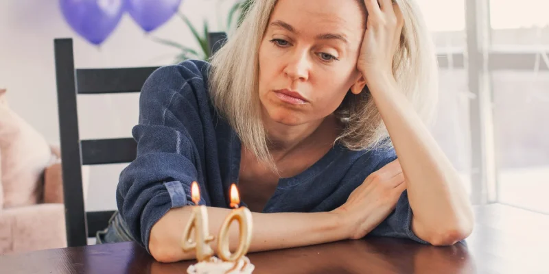 40 year old woman birthday, midlife crisis