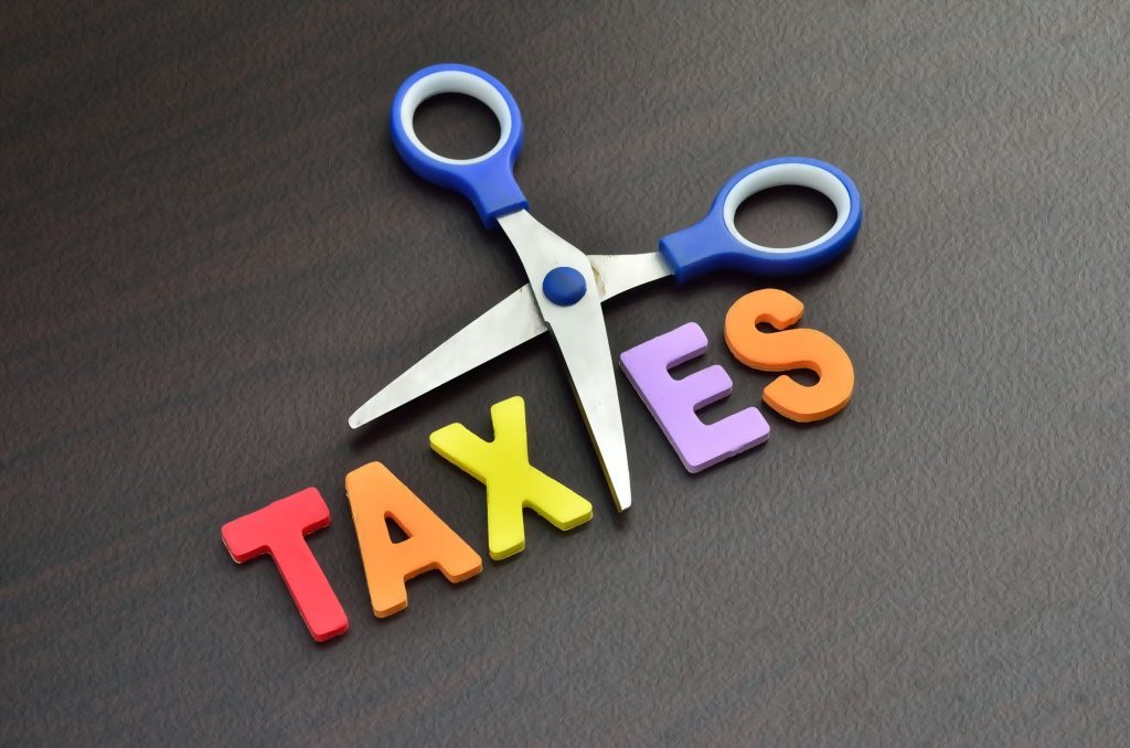 scissors and the alphabet TAXES