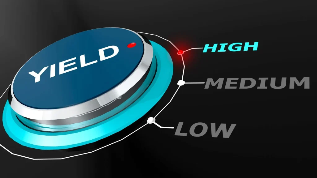 high-yield savings account concept, looks like a dryer nob set to high