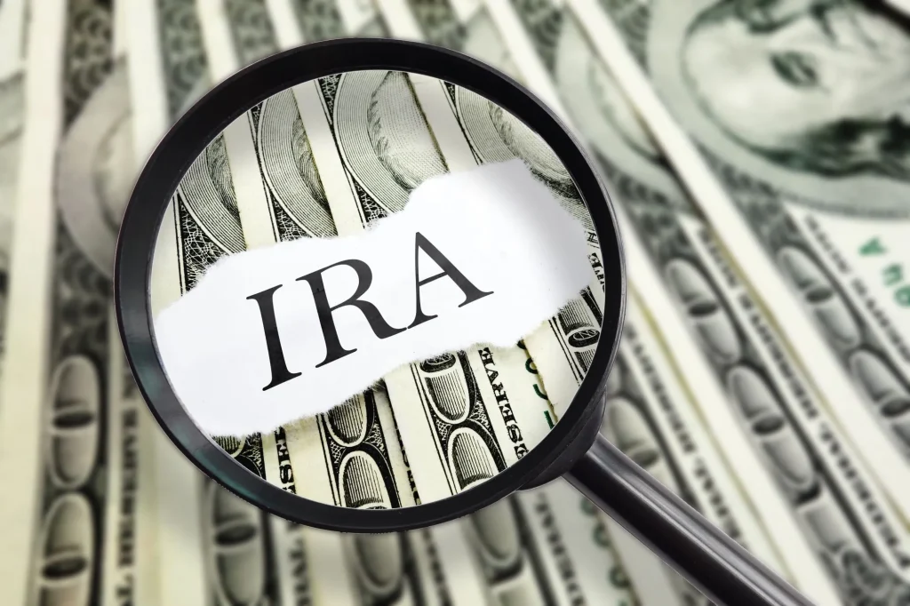 Magnified IRA message on hundred dollar bills
