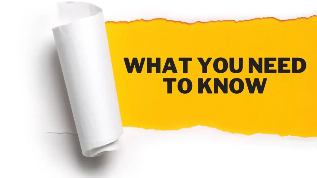 what you need to know