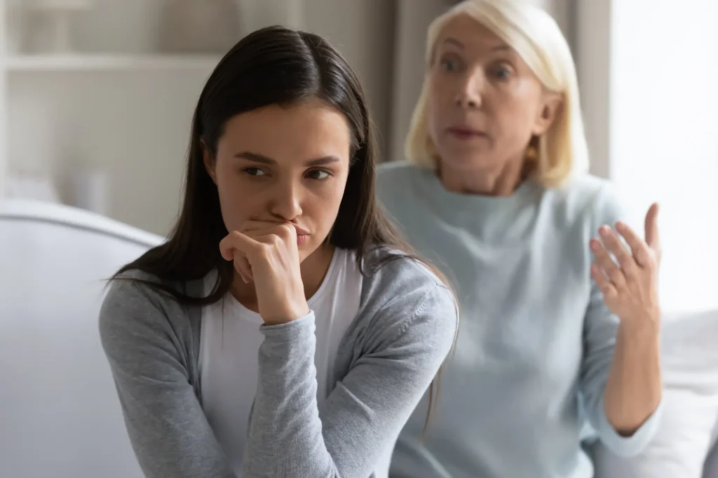 mom yelling at daughter