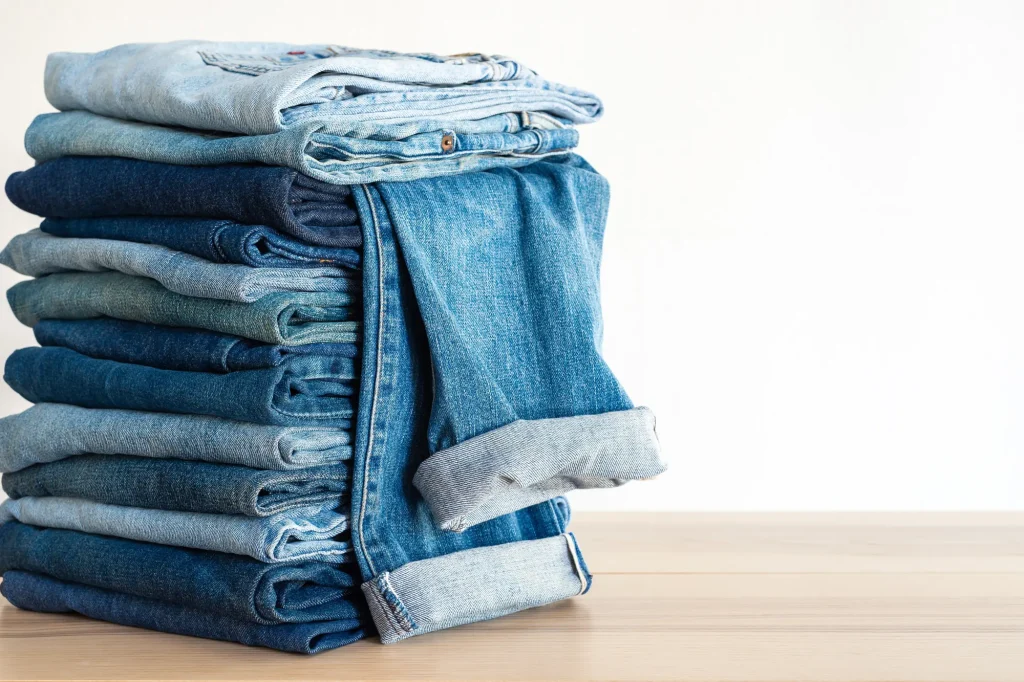 stack of jeans