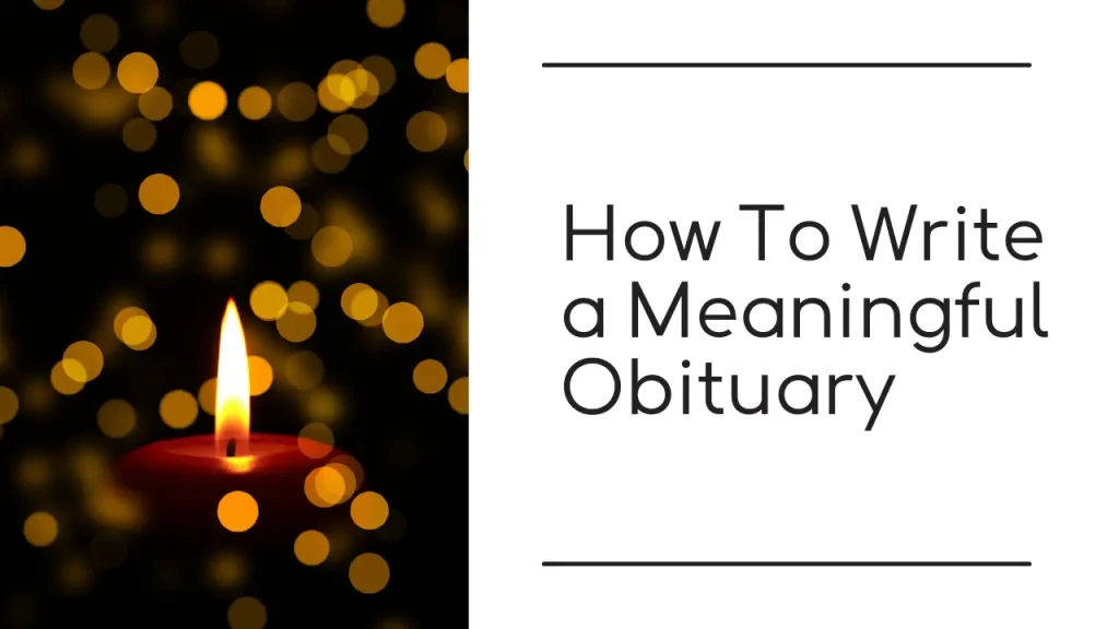 How To Write a Meaningful Obituary cover photo