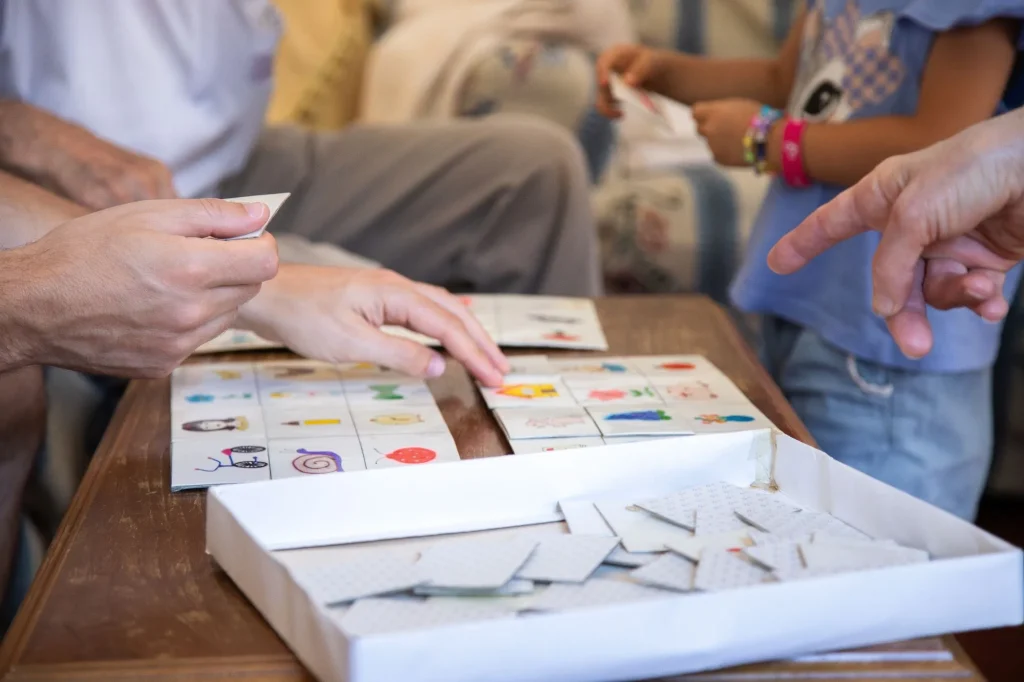 Play with the youngest. Leisure activities between grandparents and grandchildren. Family activities, board games