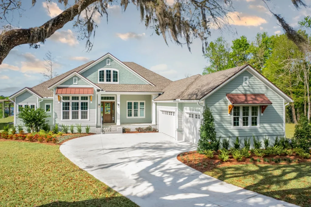 New construction beautiful luxury home exterior