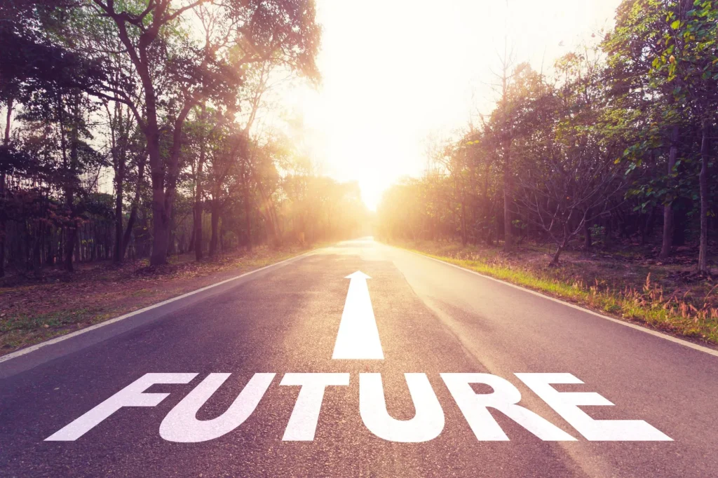 Empty asphalt road and Future concept