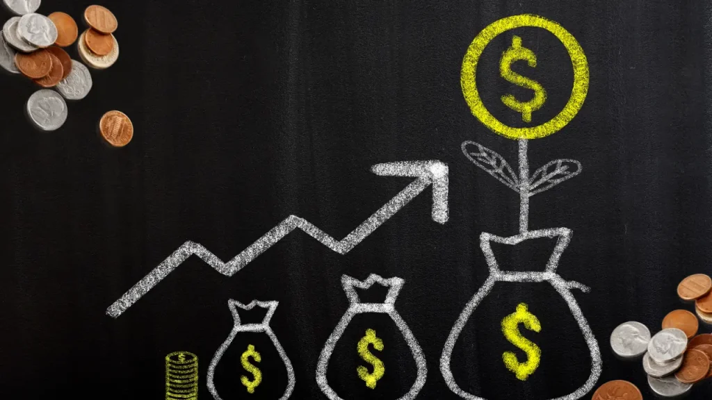 saving and growing money concept art