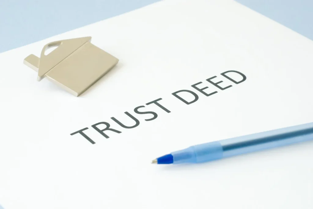 trust deed on a paper