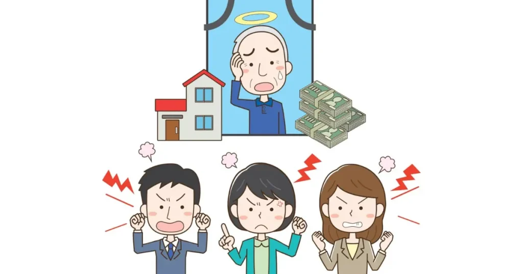 clipart illustration of what happens if you die without a will