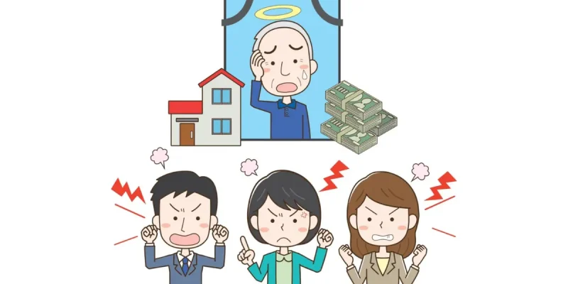clipart illustration of what happens if you die without a will