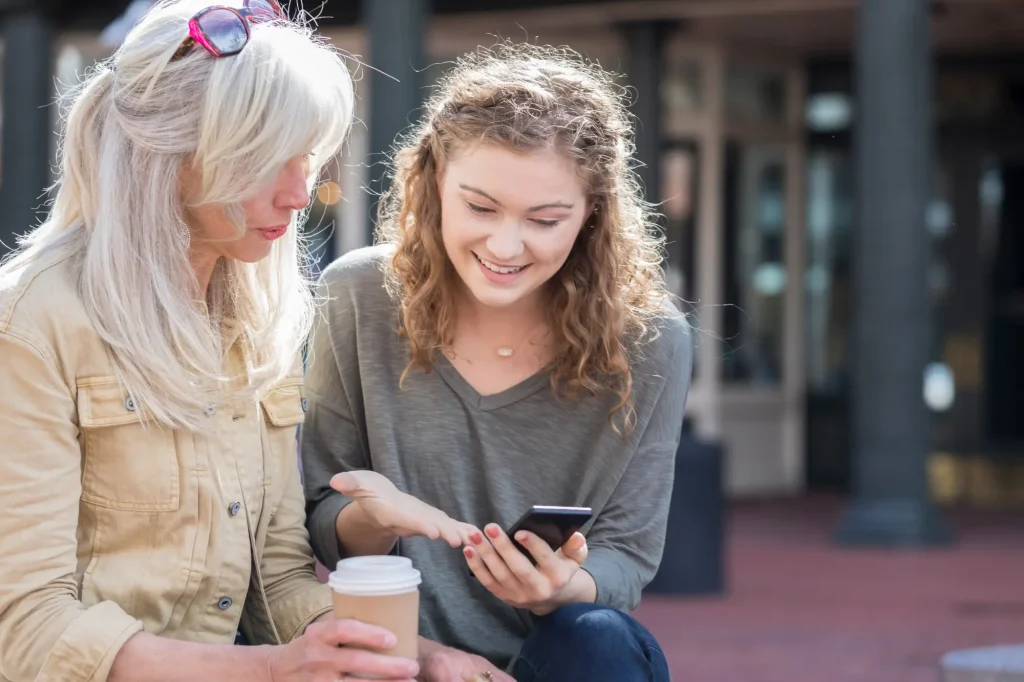 showing grandma phone
