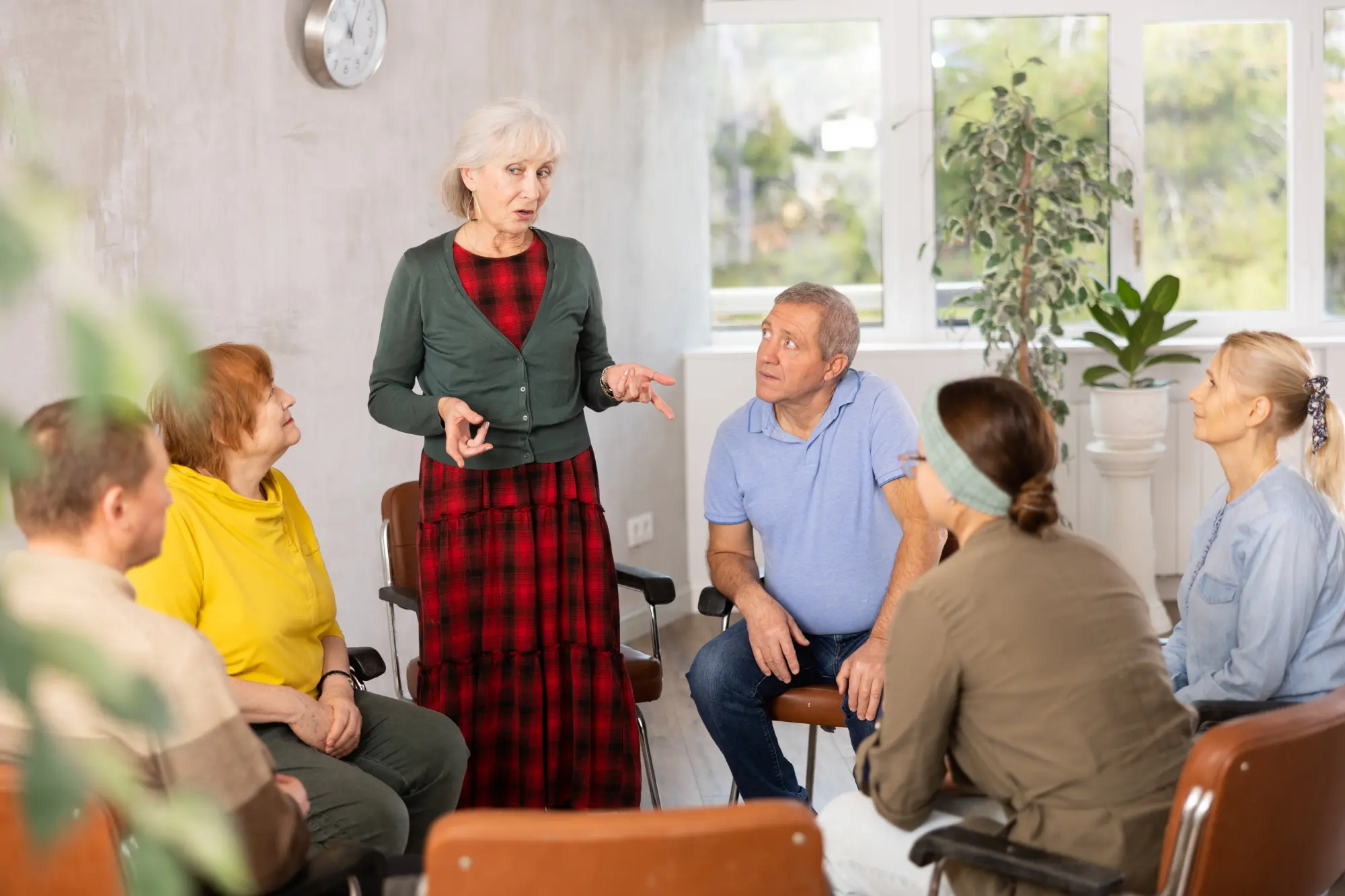 older adults in a circle