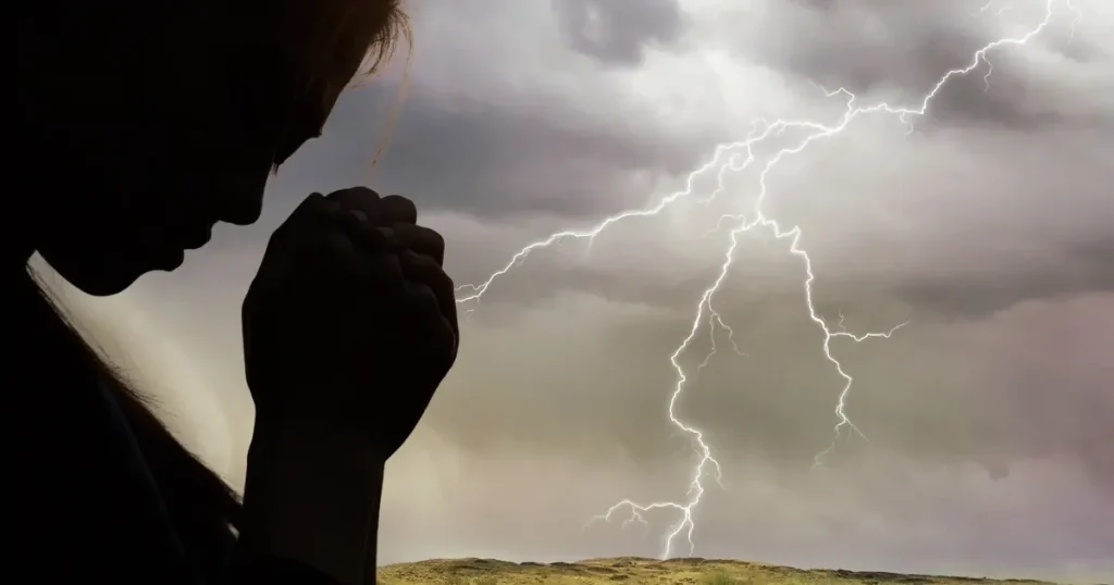 praying in a storm