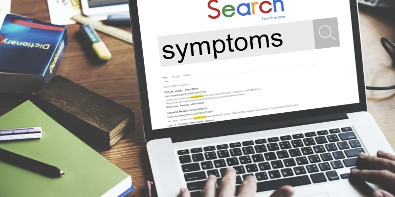 internet search symptoms for self diagnose